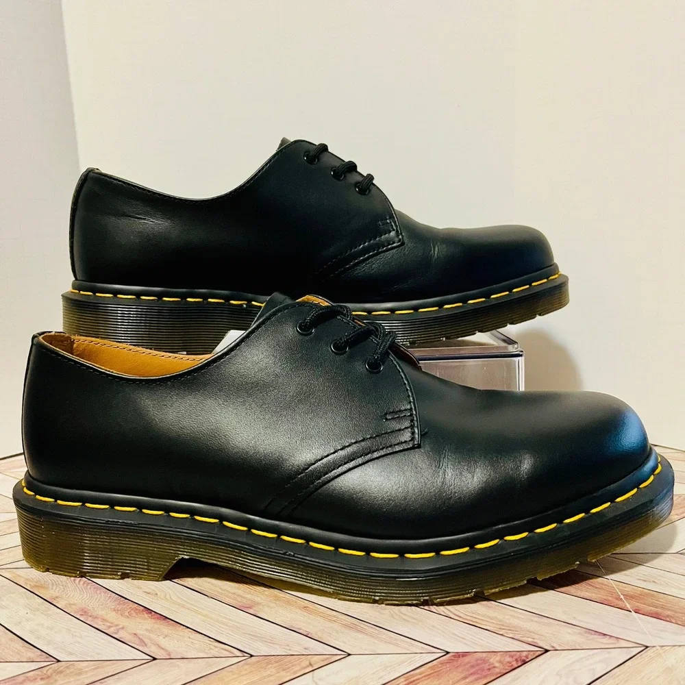 Dr Martens 1461 Oxford Black Smooth Leather Mens 9 Womens 10 Goth Dark Academia